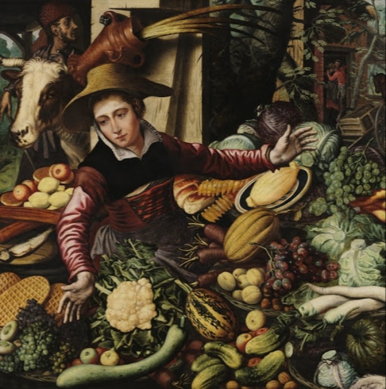 Market Women at a Vegetable Stand, 1567 | Pieter Aertsen | Giclée Canvas Print