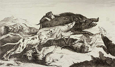 The Boar Hunting, undated | Pieter Boel | Giclée Paper Print