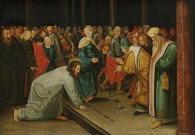Pieter Bruegel the Younger | Christ and the Woman Taken in Adultery, c.1600 | Giclée Canvas Print
