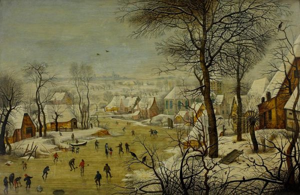 Winterlandschaft mit Vogelfalle, 1620s | Pieter Bruegel the Younger