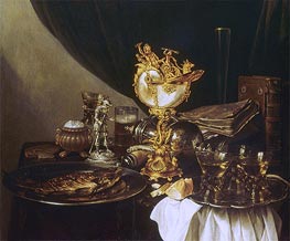 Still Life with a Nautilus Cup, 1645 by Pieter Claesz | Canvas Print