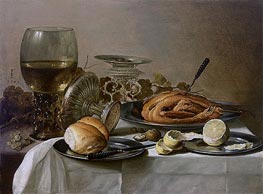 Still Life with Roemer, 1647 by Pieter Claesz | Canvas Print