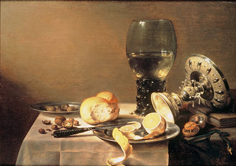 Still Life with Roemer, Tazza and Watch, 1636 | Pieter Claesz | Giclée Canvas Print