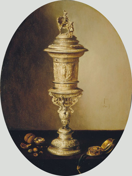 Still Life with the Covered Cup of the Haarlem Brewer's Guild, 1641 | Pieter Claesz | Giclée Leinwand Kunstdruck