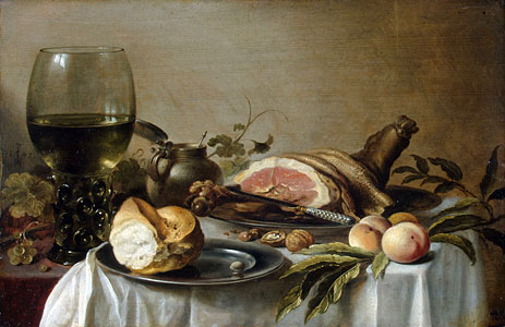 Breakfast with Ham, 1647 | Pieter Claesz | Giclée Canvas Print