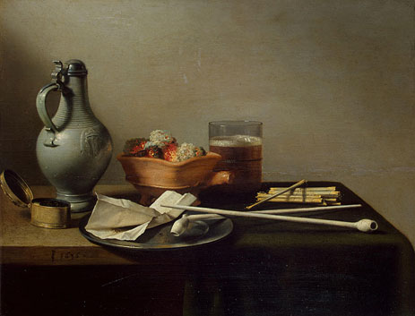 Still Life with Clay Pipes, 1636 | Pieter Claesz | Giclée Canvas Print