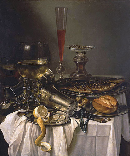 Breakfast with Fish, 1653 | Pieter Claesz