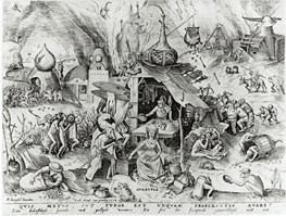 Avarice, from The Seven Deadly Sins | Bruegel the Elder | Painting Reproduction