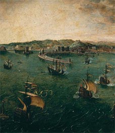 Naval Battle in the Gulf of Naples (Detail), c.1563 von Bruegel the Elder | Leinwand Kunstdruck