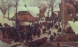 Adoration of the Magi in Winter Landscape | Bruegel the Elder | Painting Reproduction