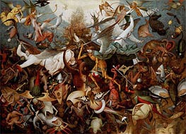 The Fall of the Rebel Angels, 1562 von Bruegel the Elder | Leinwand Kunstdruck