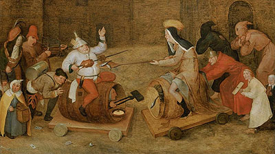Combat between Carnival and Lent, n.d. | Bruegel the Elder | Giclée Leinwand Kunstdruck