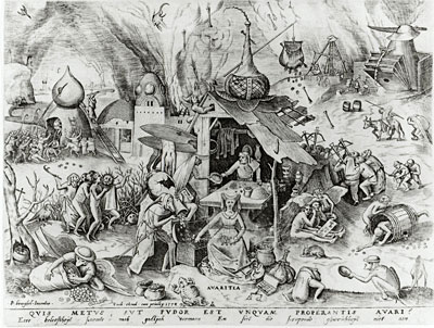 Avarice, from The Seven Deadly Sins, 1558 | Bruegel the Elder | Giclée Papier-Kunstdruck