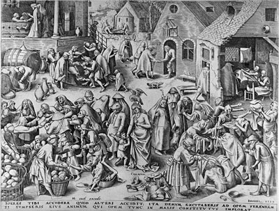Charity, from The Seven Virtues, 1559 | Bruegel the Elder | Giclée Papier-Kunstdruck
