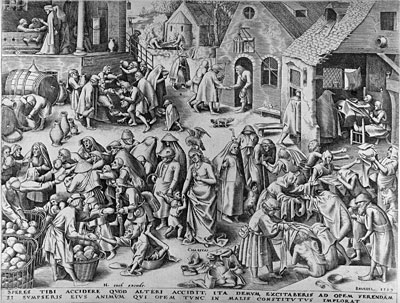 Charity, from The Seven Virtues, 1559 | Bruegel the Elder