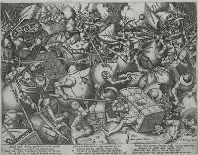 The Fight of the Money-Bags, c.1563 | Bruegel the Elder | Giclée Papier-Kunstdruck