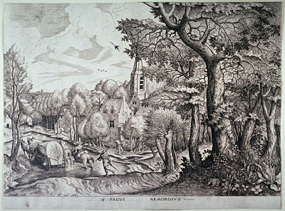 Pagus Nemorosus (Village in the Woods), n.d. | Bruegel the Elder | Giclée Papier-Kunstdruck