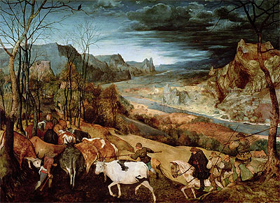 Bruegel the Elder | The Return of the Herd (Autumn), 1565 | Giclée Canvas Print