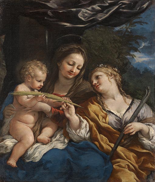 Die Madonna und das Kind mit der heiligen Martina, c.1645 von Pietro da Cortona | Leinwand-Kunstdruck