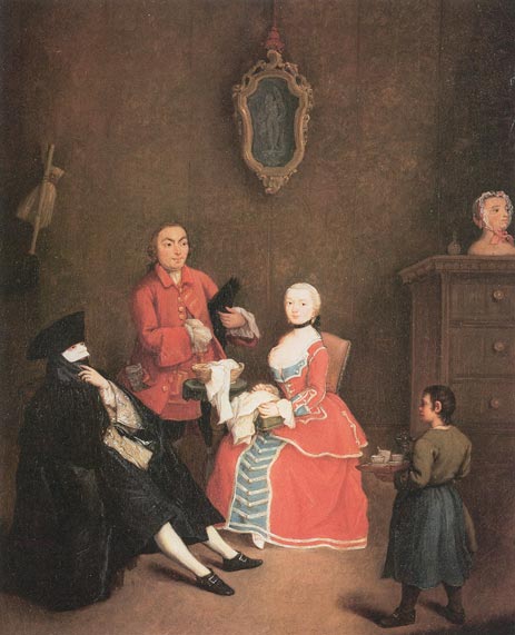 Pietro Longhi | The Masked Visit, 1760 | Giclée Canvas Print