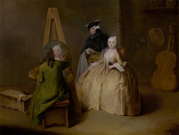 Der Maler in seinem Atelier, c.1741/44 | Pietro Longhi | Giclée Leinwand Kunstdruck