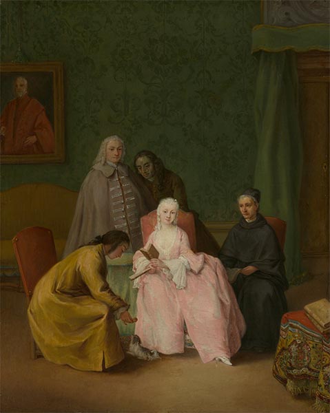 Der Besuch, 1746 | Pietro Longhi | Giclée Leinwand Kunstdruck