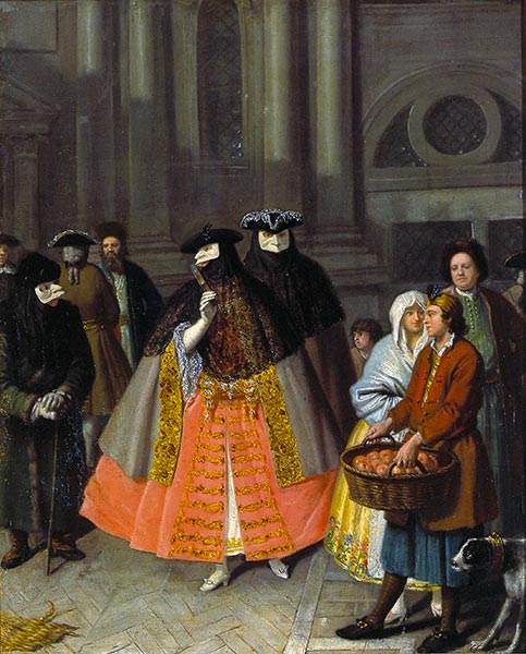 Conversation between Bautas, c.1750/60 | Pietro Longhi | Giclée Canvas Print