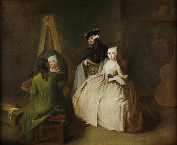 Arbeitszimmer des Malers, c.1741/46 | Pietro Longhi | Giclée Leinwand Kunstdruck