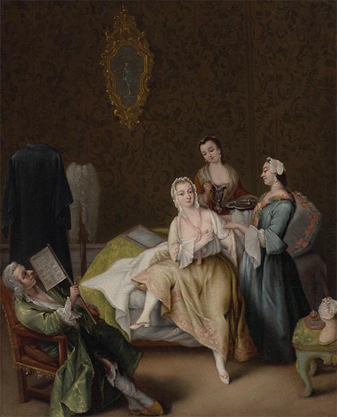 Das Erwachen der Dame, n.d. | Pietro Longhi | Giclée Leinwand Kunstdruck