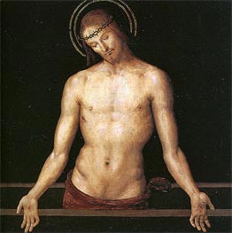 Toter Christus, 1495 von Perugino | Leinwand Kunstdruck
