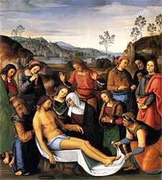 Wehklage über den toten Christus, 1495 von Perugino | Leinwand Kunstdruck