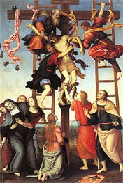 Ablagerung des Kreuzes, c.1503/06 von Perugino | Leinwand Kunstdruck