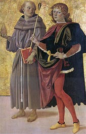 Saint Antonio da Padova and Saint Sebastiano, c.1476/78 von Perugino | Leinwand Kunstdruck