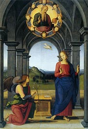 Verkündigung von Fano, c.1489 von Perugino | Leinwand Kunstdruck