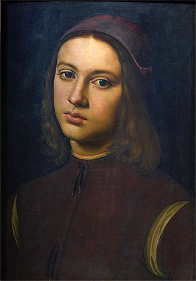 Porträt eines jungen Mannes, 1495 | Perugino | Giclée Leinwand Kunstdruck