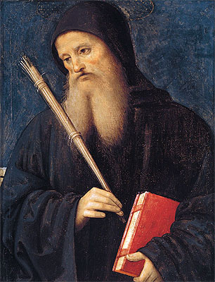 Heiliger Benedikt, c.1496/99 | Perugino | Giclée Leinwand Kunstdruck