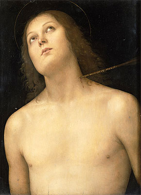 Heiliger Sebastian, c.1495 | Perugino | Giclée Leinwand Kunstdruck