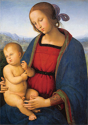 Madonna und Kind, c.1500 | Perugino | Giclée Leinwand Kunstdruck