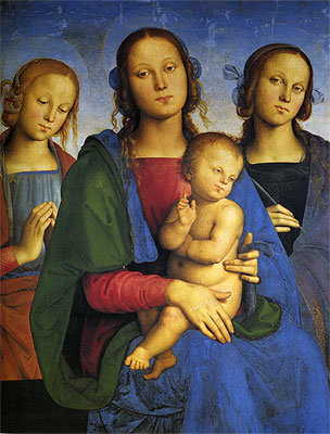 Perugino | Madonna and Child with St. Catherine and St. Rosa, 1493 | Giclée Canvas Print