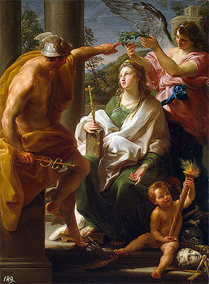 Mercury Crowning Philosophy, 'Mother' of the Arts  , 1747 | Pompeo Batoni