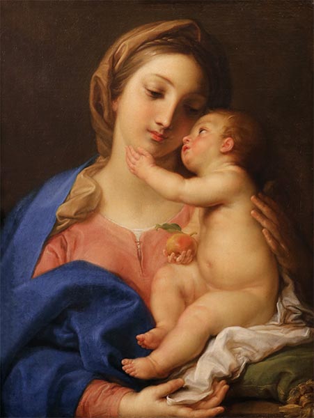 Pompeo Batoni | Madonna und Kind, c.1742 | Giclée Leinwand Kunstdruck