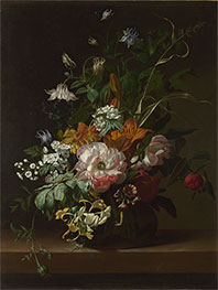 Rachel Ruysch | Flowers in a Vase, c.1685 | Giclée Canvas Print