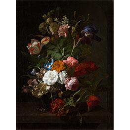 Vase mit Blumen - Rachel Ruysch