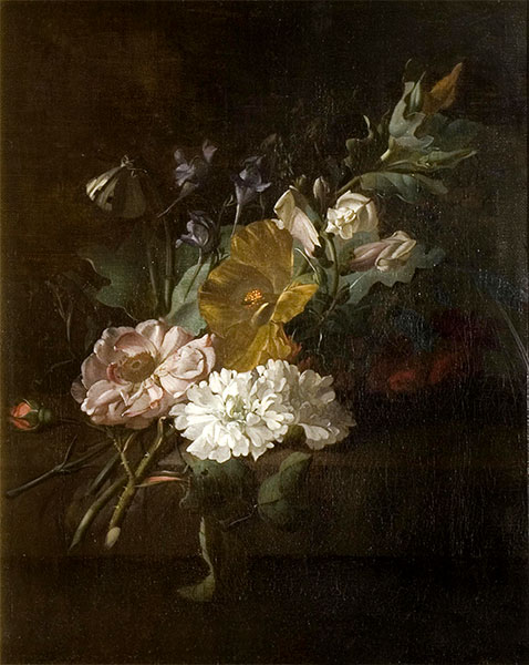 Stillleben mit Blumenspray, c.1685/00 | Rachel Ruysch | Giclée Leinwand Kunstdruck