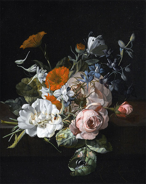 Still Life of Flowers with a Nosegay of Roses, 1695 | Rachel Ruysch | Giclée Canvas Print