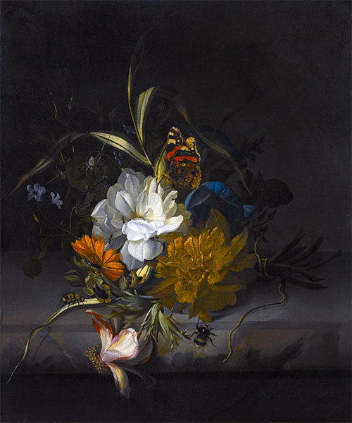 Rachel Ruysch | Still Life with Marigolds and Morning Glory, Undated | Giclée Canvas Print
