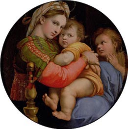 Madonna della Seggiola, c.1512/14 by Raphael | Canvas Print