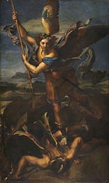 St. Michael Overwhelming the Demon, 1518 von Raphael | Leinwand Kunstdruck