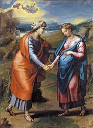 The Visitation, c.1517 by Raphael | Canvas Print