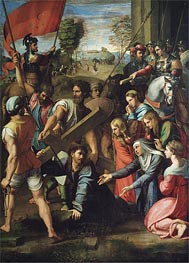 Christ Falls on the Way to Calvary, c.1516 von Raphael | Leinwand Kunstdruck